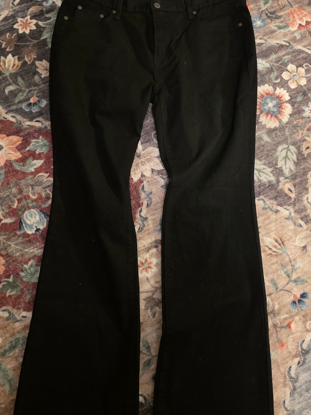 Signature by Levi Strauss Black Flared Wide-Leg Jeans